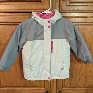 Eddie Bauer Kids Gray and Pink Puffer Jacket